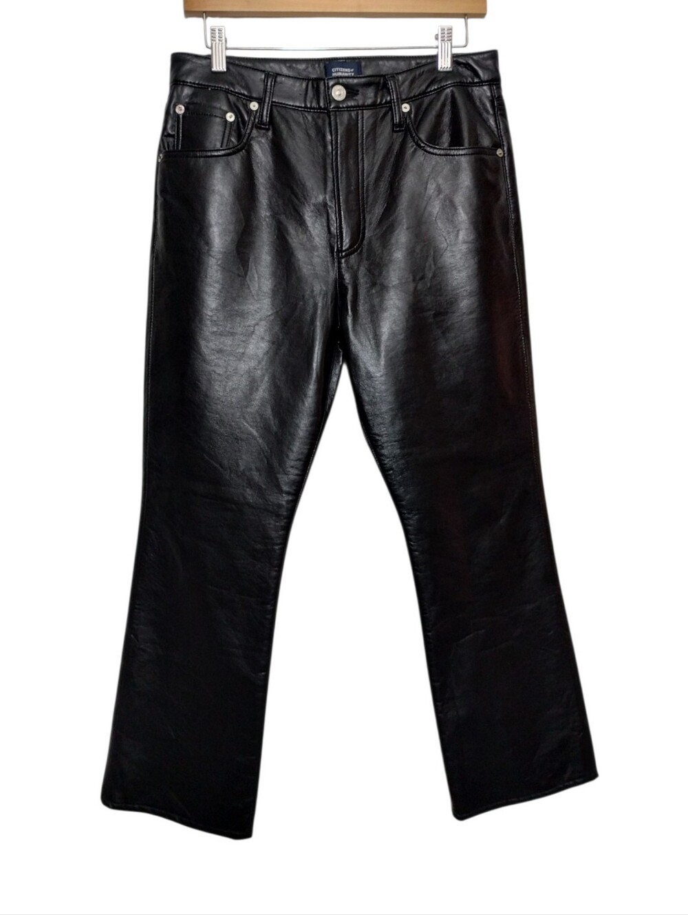 Citizen Of Humanity Isola Faux Leather Cropped BootCut Women's 28 Pants